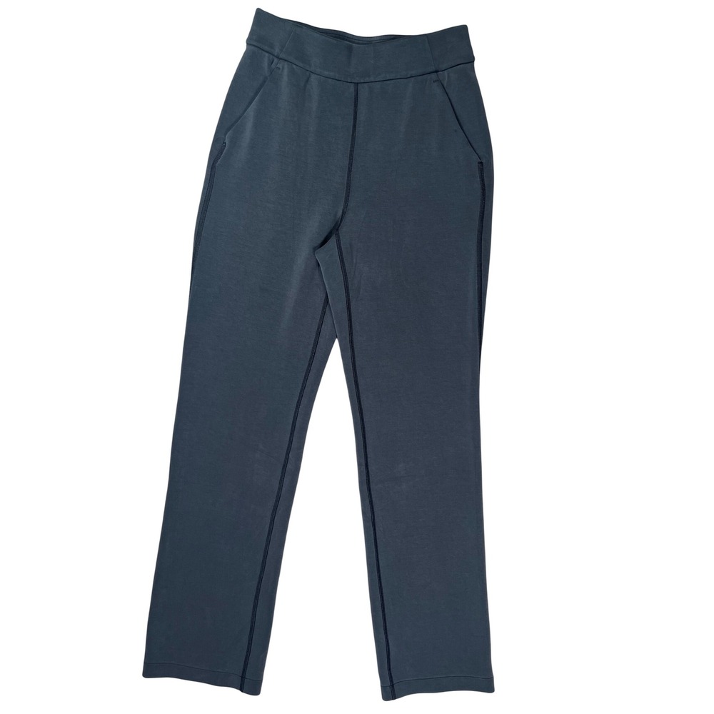 Lululemon Softstreme Pants Women XS Grey High Rise Straight Leg Pockets